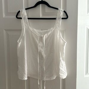 NWOT! White eyelet style tank